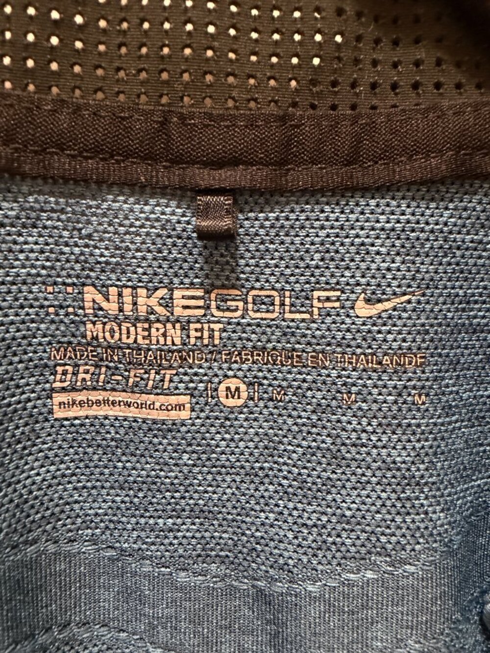 Lot OF 3 Nike Men's Golf Dri-Fit Polo Shirts Size M Black Blue Gray Activewear - Picture 5 of 9